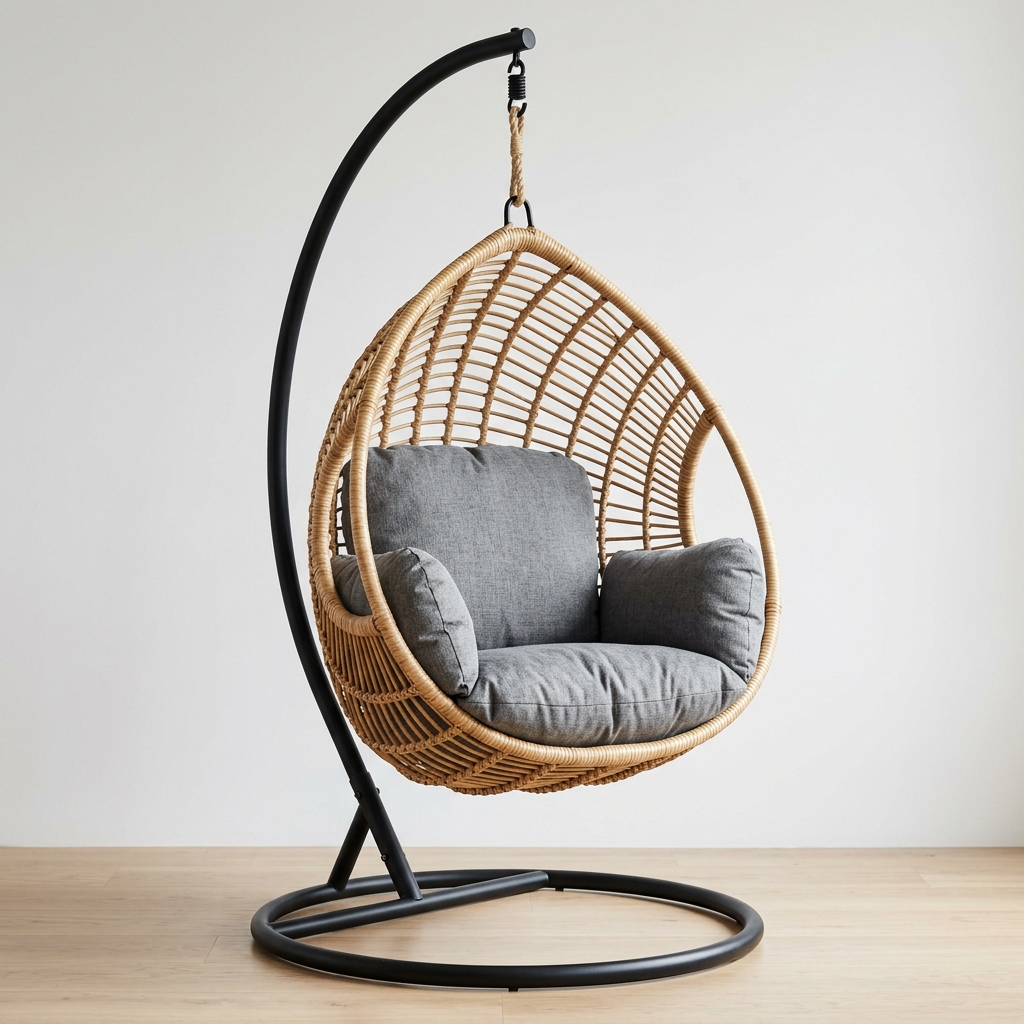 Bamboo Swing Chairs - Full Angle