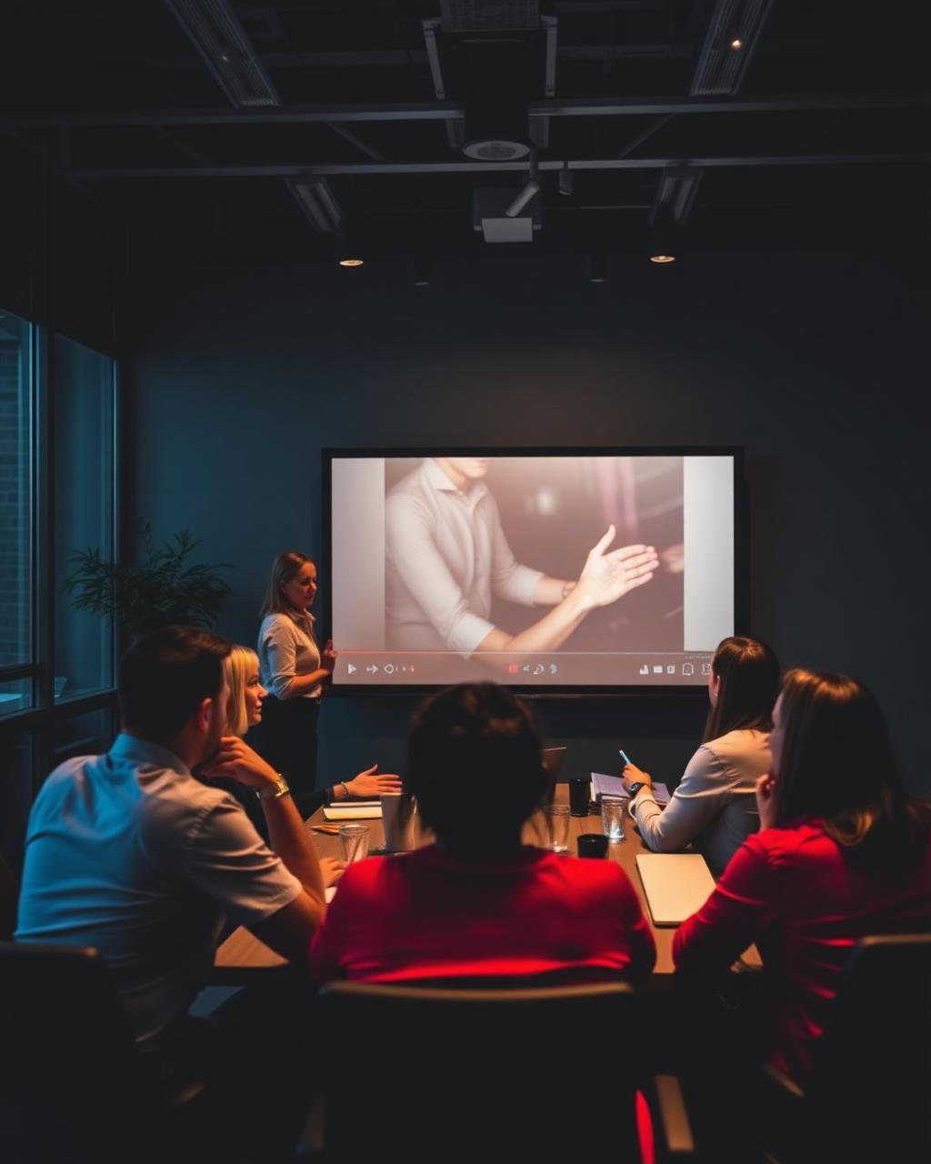 Presentation in a modern meeting room